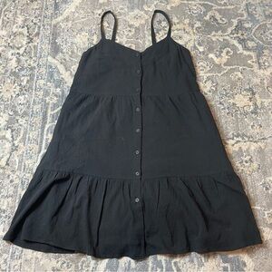 GAP Black Button-Down Dress XS Petite